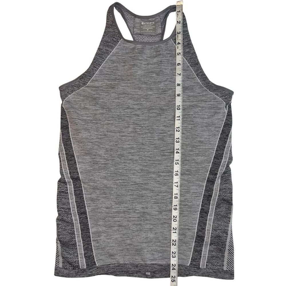 Athleta Tank Top Medium Racerback Heather Gray Athletic Workout Yoga Shirt - Picture 3 of 8